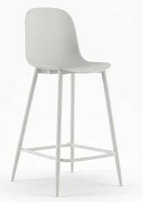 Sgabello in Metallo e Polipropilene Design essenziale FRIDA Dimensioni 47x47x h 91 cm -Peso 5,5 kg cm Stile Moderno colore bianco