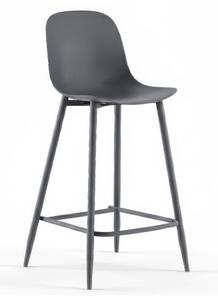 Sgabello in Metallo e Polipropilene Design essenziale FRIDA Dimensioni 47x47x h 91 cm -Peso 5,5 kg cm Stile Moderno colore Grigio Scuro