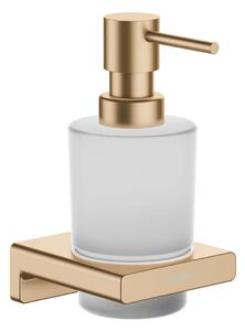Hansgrohe AddStoris - Dispenser di sapone liquido con supporto, vetro opaco/color bronzo spazzolato 41745140