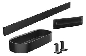 Hansgrohe WallStoris - Set di accessori per bagno, nero opaco 27967670