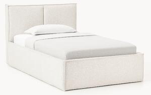 Letto singolo imbottito in bouclé con contenitore Dream