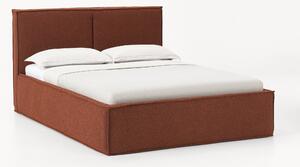 Letto imbottito in bouclé con contenitore Dream