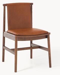 Sedia in legno di frassino con seduta in pelle Hayo