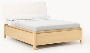 Letto in legno con testiera imbottita e cassetti Santiago
