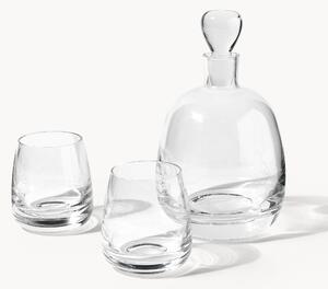 Set decanter e bicchieri in vetro soffiato Pedro 3 pz