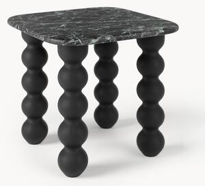 Tavolino in marmo con gambe in legno di quercia Lyndi