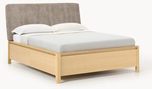 Letto in legno con testiera imbottita e cassetti Santiago