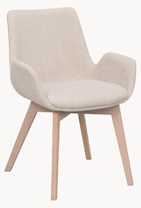 Set di 2 sedie imbottite con braccioli e gambe in legno di quercia Drake