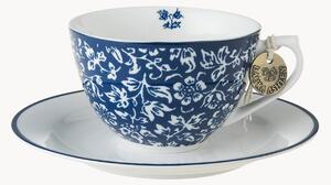 Set di 4 tazze e piattini in porcellana Sweet Alyssum