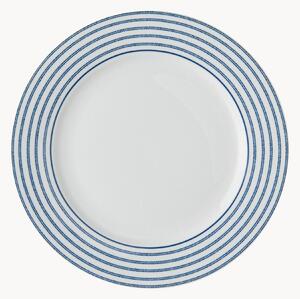Set di 4 piatti da colazione in porcellana Candy Stripe