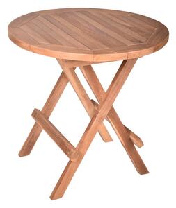 Tavolino da giardino rotondo in teak massiccio ø 50 cm Mitan – Garden Pleasure