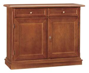 Credenza Ripiani Regolabili Mobile Contenitore HOMCOM Con 2 Armadietti - Credenza Moderna 120x40x75 Cm Nero/Oro Mobiletto Multiuso