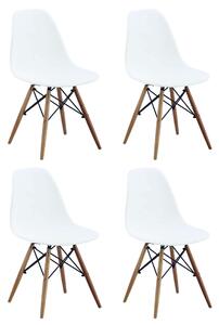 JULIETTE - sedia stile nordico con gambe in legno set da 4