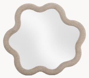 Specchio da parete dalla forma organica con cornice in bouclé Kungsbacka