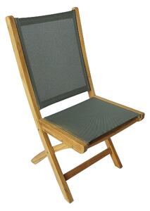TUBUAI - sedia pieghevole in teak e textilene