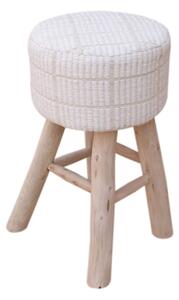 CASPER - sgabello in legno e lana 40 x 70