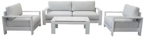 FEDRA - salotto con struttura in alluminio bianco o antracite