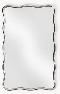 Specchio da parete con cornice ondulata in metallo Reggie