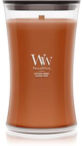 Woodwick Saffron Smoke candela profumata con stoppino in legno 610 g