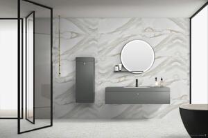 Piastrella in gress porcellanato calacatta gold white lucido 60x120