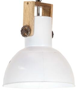 Lampada Soffitto Industriale 25 W Bianca Rotonda in Mango 32cm