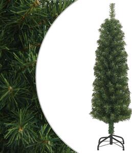 Albero di Natale Artificiale Sottile con Base Verde 150 cm PVC