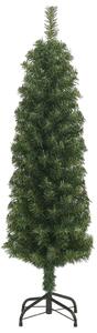 Albero di Natale Artificiale Sottile con Base Verde 150 cm PVC