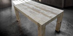 Tavolo da pranzo moderno allungabile in legno invecchiato 160 x 90