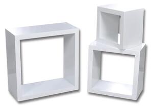 Set Scaffali a Cubo 3 pz Bianco