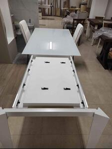 Tavolo da pranzo allungabile moderno bianco 140 x 90