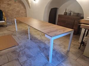 Tavolo consolle allungabile da pranzo moderno bianco 50x90 cm