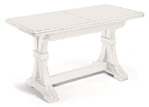 Tavolo in stile classico bianco opaco rettangolare 180x100 cm