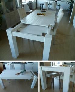 Tavolo da pranzo allungabile in legno abete 140 x 90
