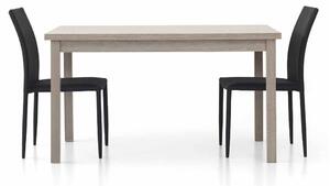 Tavolo da pranzo allungabile in legno rovere grigio 130x80 cm