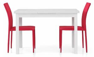 Tavolo da pranzo allungabile in legno moderno bianco 110 x 70