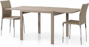 Tavolo da pranzo in legno rovere grigio apertura a libro 90x90 cm