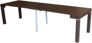 Tavolo consolle da pranzo in legno moderno wengè 50/300 x 90