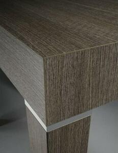 Tavolo consolle da pranzo in legno moderno tortora 50/300 x 90