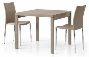 Tavolo da pranzo allungabile moderno in legno apertura a libro 90x90 cm