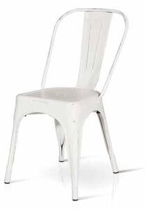 Set di 4 sedie in metallo bianco