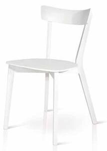 Set di 4 sedie in legno bianco