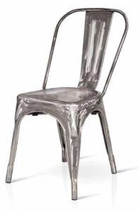 Set di 4 sedie in metallo grigio