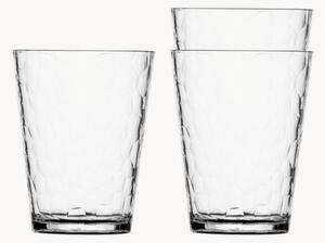 Set di 6 bicchieri acqua trasparente martellato Party