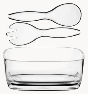 Set ciotola e posate per insalata Happy Square 3 pz