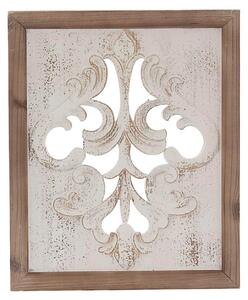 Pannello decorativo in abete intagliato, 45X2H54 cm