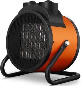 Stufa elettrica con elementi riscaldanti in Vetroceramica, ventola industriale, potenza 3000 W, termostato regolabile, funzione ventilatore