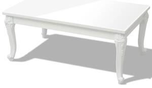 Tavolino da Salotto 100x60x42 cm Bianco Lucido