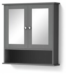 Toiletta Camera Specchio Tavolo Trucco Mobile Make Up 80x33x140 cm.Colore:grigio