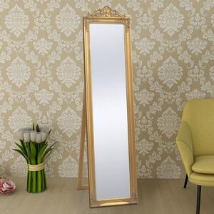 Specchio Autoportante Stile Barocco 160x40 cm Oro