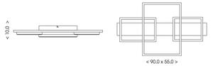Brilagi - Plafoniera LED PLANK LED/35W/230V 4000K 55x90 cm in legno